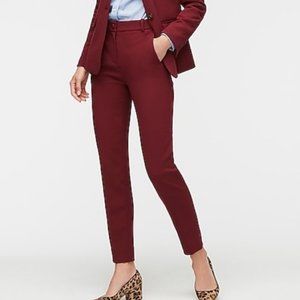 NWOT J Crew 365 High Rise Cameron Burgundy Pants